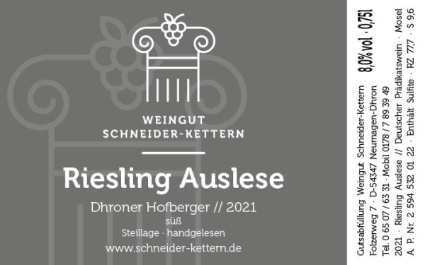 2021er Riesling Auslese Steillage (0.75L)